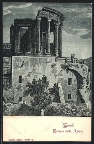 Künstler-AK Tivoli, Tempio della Sibilla