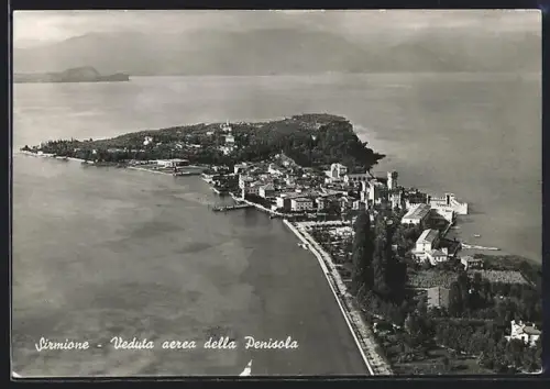 AK Sirmione, Veduta aerea della Penisola