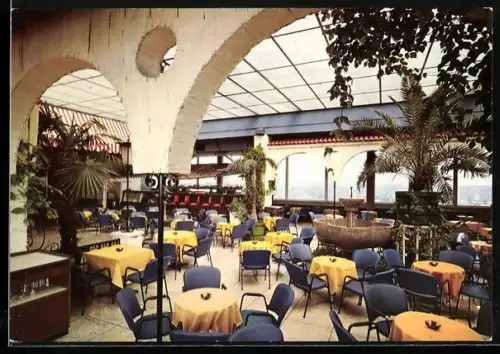 AK Berlin, Dachgarten Hilton Hotel, El Panorama