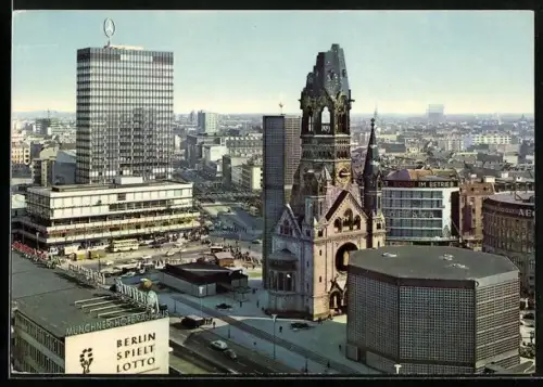 AK Berlin, Europa-Center mit Kaiser-Wilhelm-Gedächtniskirche