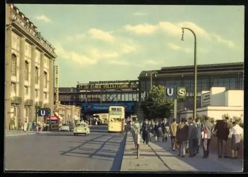 AK Berlin, Bahnhof Friedrichstrasse