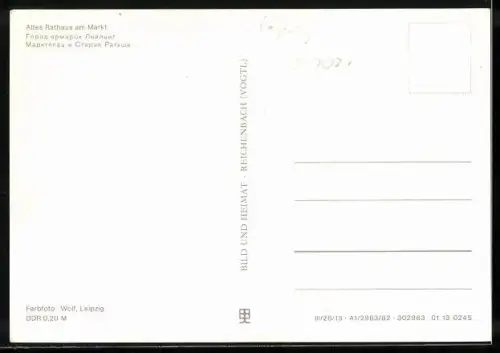 AK Leipzig, Altes Rathaus mit Messehaus am Markt