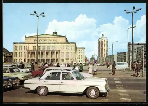 AK Leipzig, Opernhaus am Karl-Marx-Platz