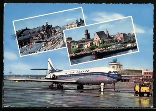 AK Flughafen Frankfurt Main, Air France Jet und Sehenswürdigkeiten