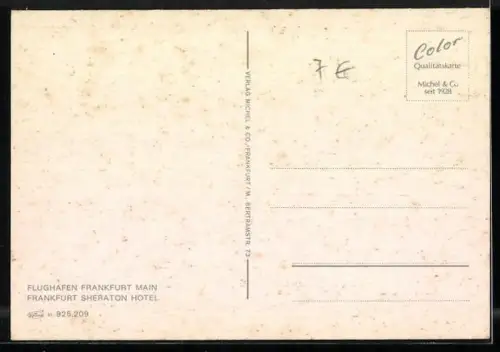 AK Frankfurt a. M., Flughafen Rhein-Main, Startendes Flugzeug