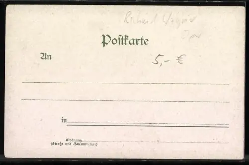 AK Parsival, Lohengrins Abschied, Ablegen des Bootes mit dem Schwan