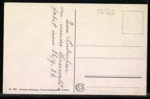 AK Männer und Frauen in spreewälder Tracht auf einem Boot bringen die Post