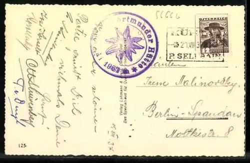 AK Wetterkreuz auf einem Berg, Gipfelkreuz