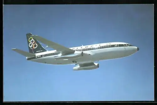 AK Olympic Airways, Flugzeug Boeing 737-200 in der Luft