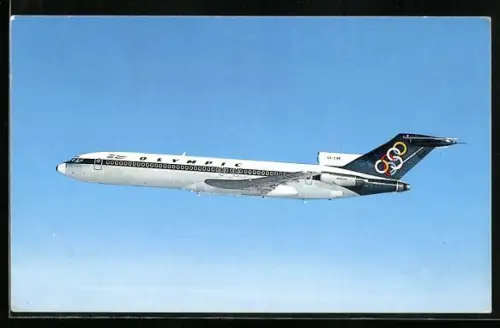 AK Olympic Airways, Flugzeug Boeing 727-200 in der Luft