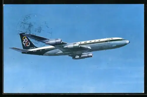 AK Olympic Airways, Boing 707-320 im Flug