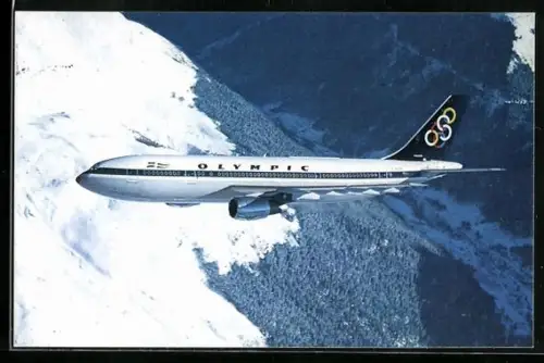 AK Airbus A300, Olympic Airways, Flugzeug in der Luft
