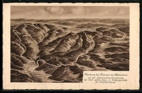 AK Nürburgring, die Welt grösse Renn- und Prüfungsstrecke für Kraftfahrzeuge