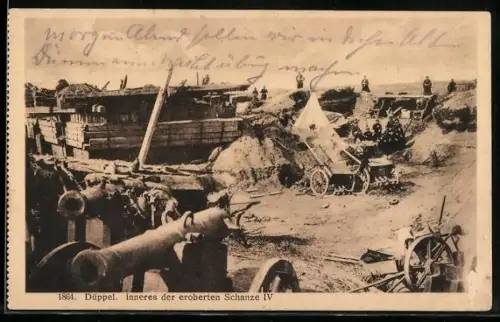 AK Düppel 1864, Inneres der eroberten Schanze IV, Reichseinigungskriege