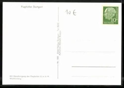 AK Stuttgart, Flughafen, versch. Ortsansichten mit Jumbo-Jets und dem Flughafengebäude