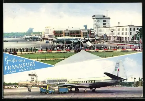 AK Frankfurt am Main, Flughafen mit Flugzeugen