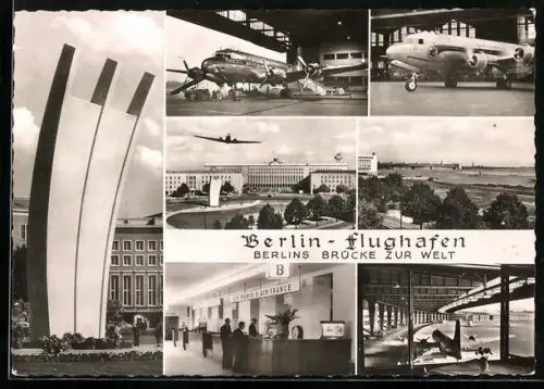 AK Berlin, Flughafen, Brücke zur Welt