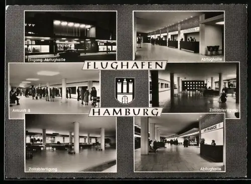 AK Hamburg, Flughafen, Eingang Abflughalle, Zollabfertigung