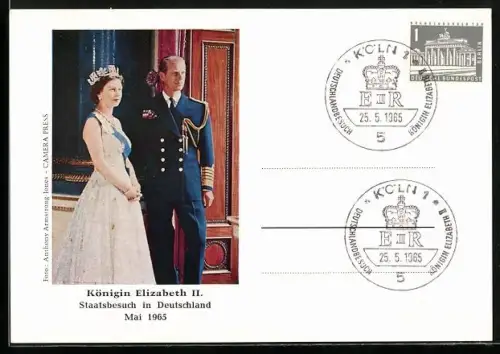 AK Königin Elizabeth II. von England beim Staatsbesuch in Deutschland im Mai 1965