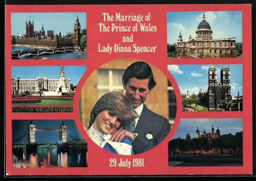 AK Heirat vom Prinzn von Wales und Lady Diana Spencer am 29. July 1981, Ortsansichten