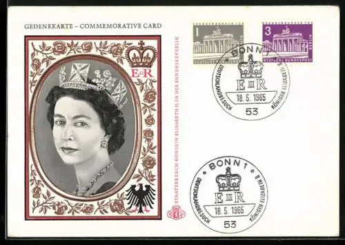 AK Königin Elisabeth II. von England auf Staatsbesuch in der BRD