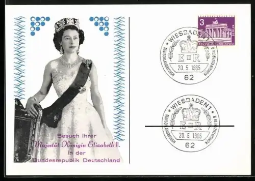 AK Königin Elizabeth II. von England, Besuch in der Bundesrepublik Deutschland 1965