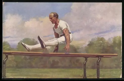 Künstler-AK Turner am Barren