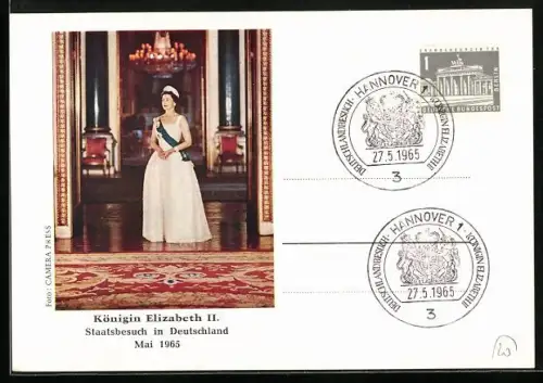 AK Königin Elisabeth II. von England beim Staatsbesuch in Deutschland im Mai 1965