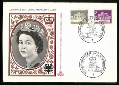 AK Königin Elisabeth II. von England auf Staatsbesuch in der BRD