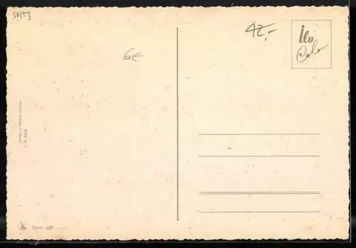 AK Erklärung der Briefmarkensprache, Glückliches Paar