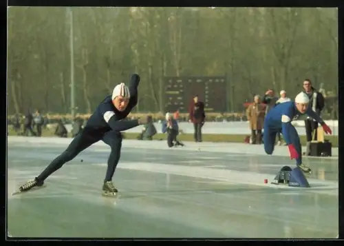 AK Olympische Winterspiele Grenoble 1968, Eisschnellauf Erhard Keller