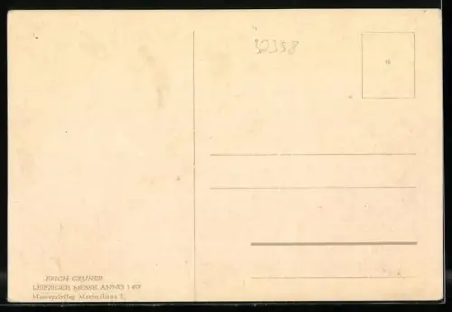 Künstler-AK Leipzig, Leipziger Messe anno 1497, Messeprivileg Maximilians I.