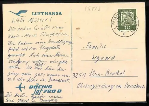 AK Flugzeug Lufthansa, Boeing Jet 720 B