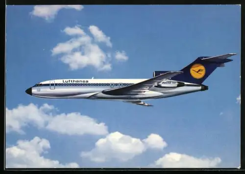 AK Lufthansa-Flugzeug Boeing 727 Europa Jet in der Luft