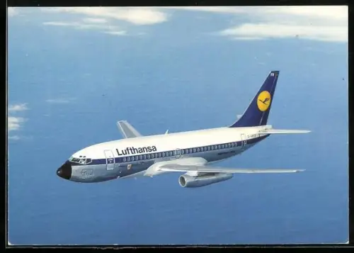 AK Flugzeug City Jet B737 der Gesellschaft Lufthansa in der Luft