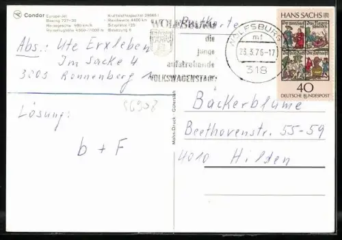 AK Flugzeug Europa-Jet Boeing 727-30 beim Start, Condor