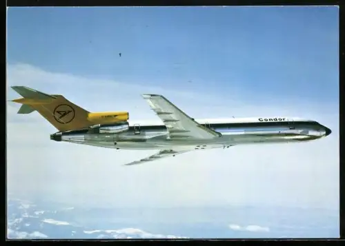AK Condor Europa Jet Boeing 727-200 im Flug, Flugzeug