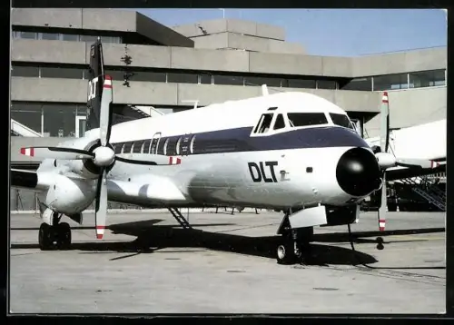 AK Flugzeug DLT HS 748 vor dem Start
