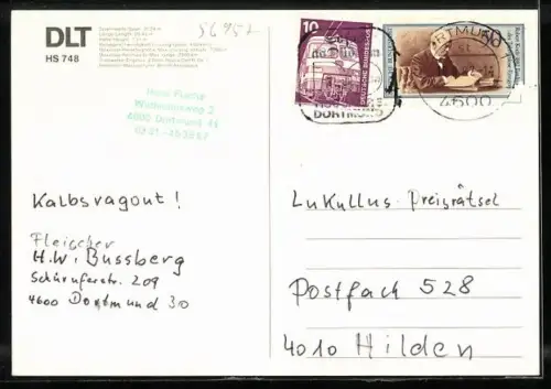 AK Flugzeug DLT HS 748 vor dem Start