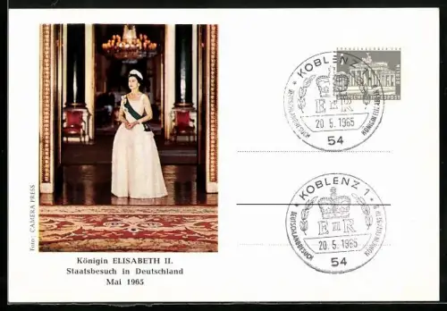 AK Königin Elisabeth II. von England beim Staatsbesuch in Deutschland im Mai 1965