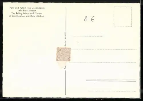 AK Fürst und Fürstin von Liechtenstein mit ihren Kindern