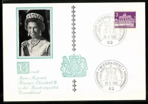 AK Besuch Ihrer Majestät Königin Elizabeth II von England in der Bundesrepublik Deutschland