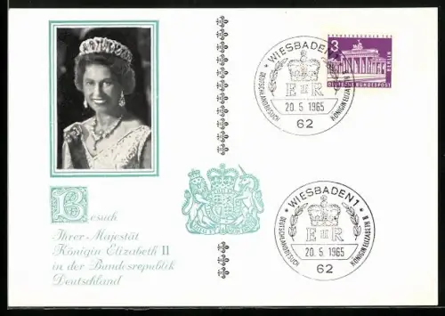 AK Besuch Ihrer Majestät Königin Elizabeth II von England in der Bundesrepublik Deutschland