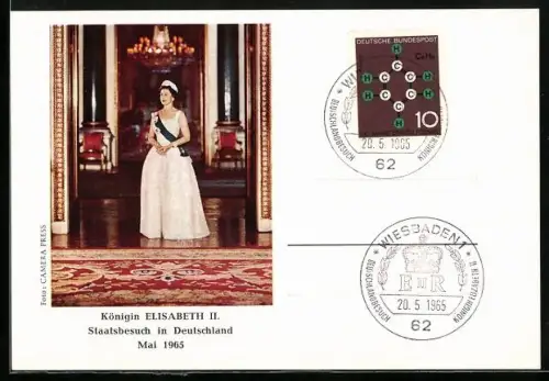 AK Königin Elisabeth II. von England beim Staatsbesuch in Deutschland im Mai 1965
