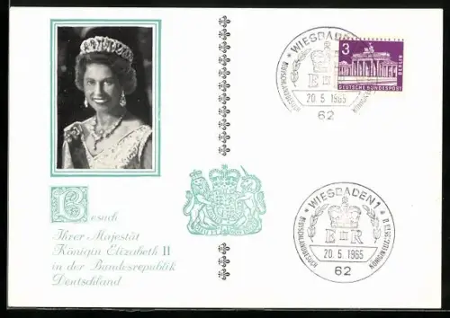 AK Besuch Ihrer Majestät Königin Elizabeth II von England in der Bundesrepublik Deutschland