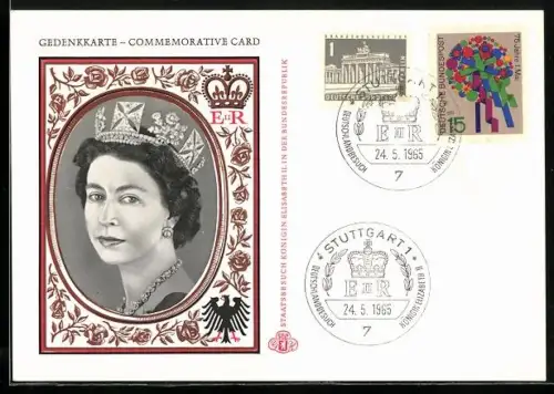 AK Porträt Königin Elizabeth II. von England, Staatsbesuch 1965