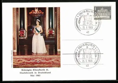 AK Königin Elizabeth II. von England beim Staatsbesuch in Deutschland, Mai 1965