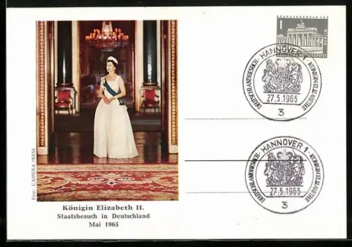 AK Königin Elisabeth II. von England beim Staatsbesuch in Deutschland im Mai 1965