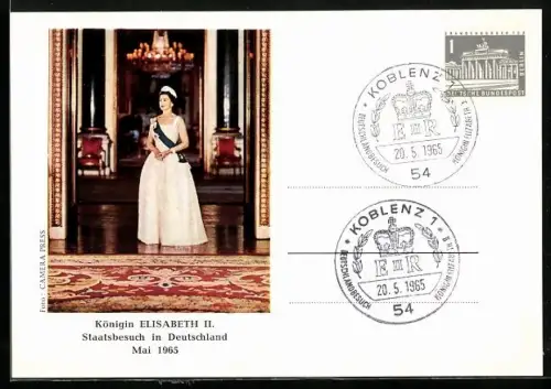 AK Königin Elisabeth II. von England beim Staatsbesuch in Deutschland im Mai 1965