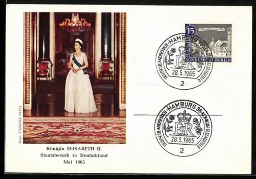 AK Königin Elisabeth II. von England beim Staatsbesuch in Deutschland im Mai 1965
